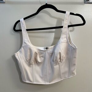 LA Hearts Tan Zip Up Corset